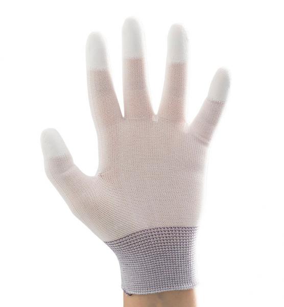 Ansell- HYFLEX® 48-105 Beyaz Parmak Uçları Kaplı Sensilite Poliüretan Kaplı Hassas İş Eldiveni 1 Çift (9 Beden / L) - 4