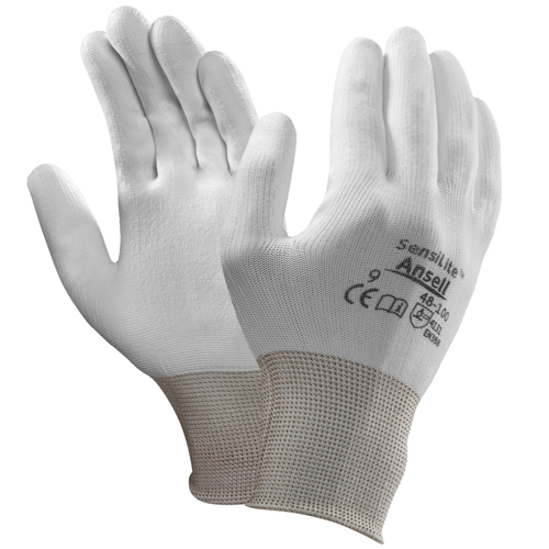 Ansell- HYFLEX® 48-100 Beyaz Tam Kaplı Sensilite Poliüretan Kaplı Hassas İş Eldiveni 1 Çift (6 Beden / XS) - 5