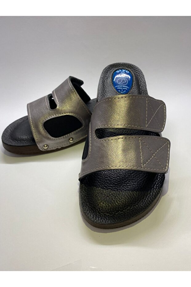 Siyo Comfort Memory Foam Taban Hakiki Deri Halluks Valgus Kemik Çıkıntısı Ve Topuk Dikeni Terliği - 3