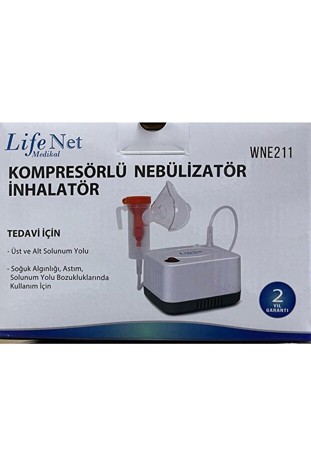 Life Net Medikal Kompresörlü Nebulizatör Cihazı Buhar Makinası Wne211 - 5