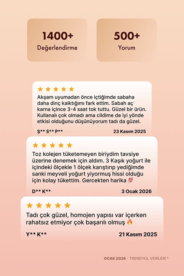 Proteinocean Collagen - Kolajen | Ahududu - 6 Vitamin İlaveli - Tip 1,2,3 - 250g 25 Servis 4