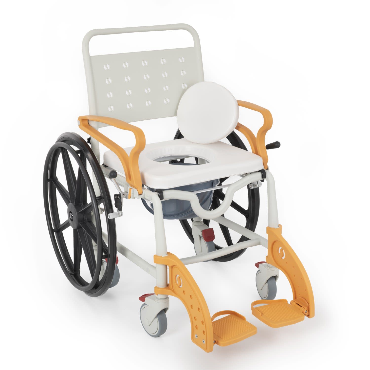 Comfort Plus DM-8088D Soft Turuncu Banyo ve Tuvalet Tekerlekli Sandalye 5