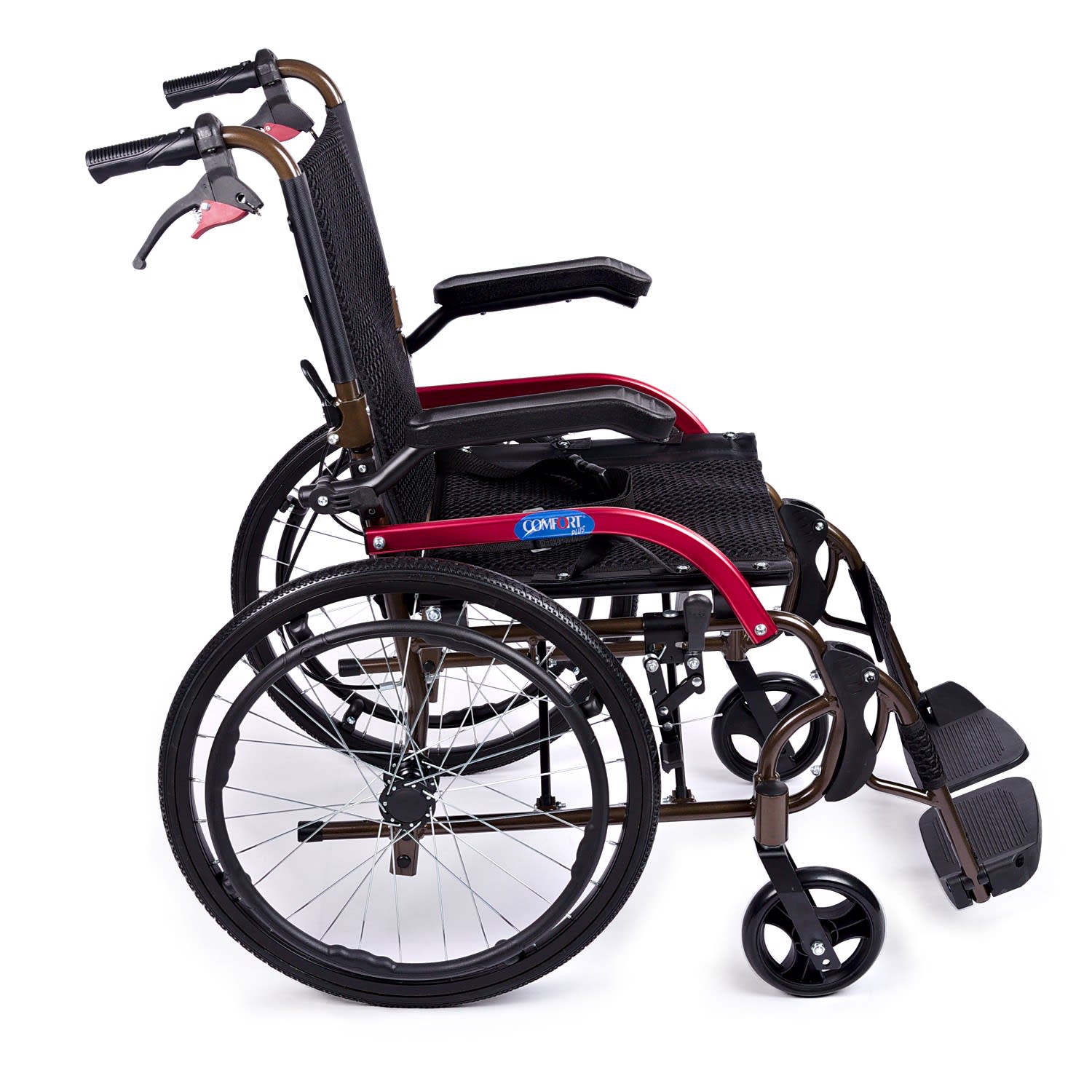 Comfort Plus GK863LAJ-20 Jet Black Transfer Alüminyum Tekerlekli Sandalye 2