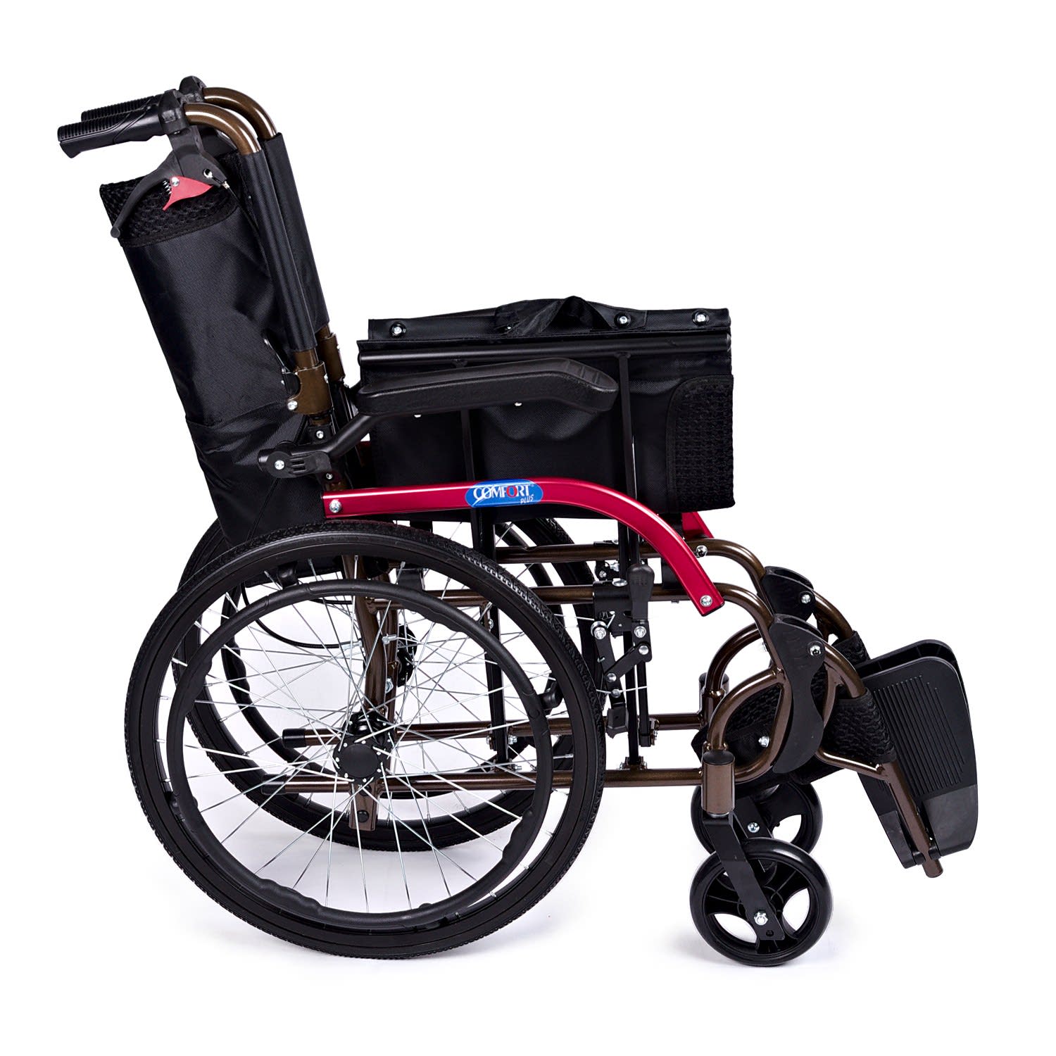 Comfort Plus GK863LAJ-20 Jet Black Transfer Alüminyum Tekerlekli Sandalye 6
