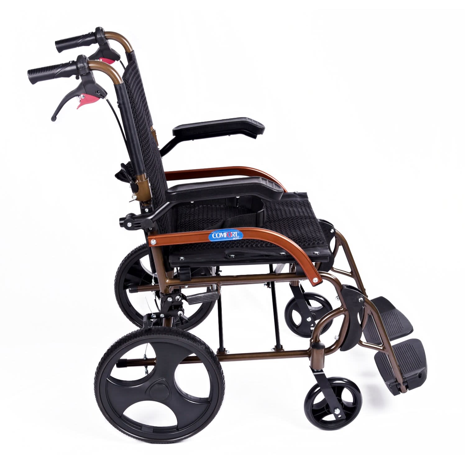 Comfort Plus GK863LABJ-12 Jet Black Transfer Alüminyum Tekerlekli Sandalye 2