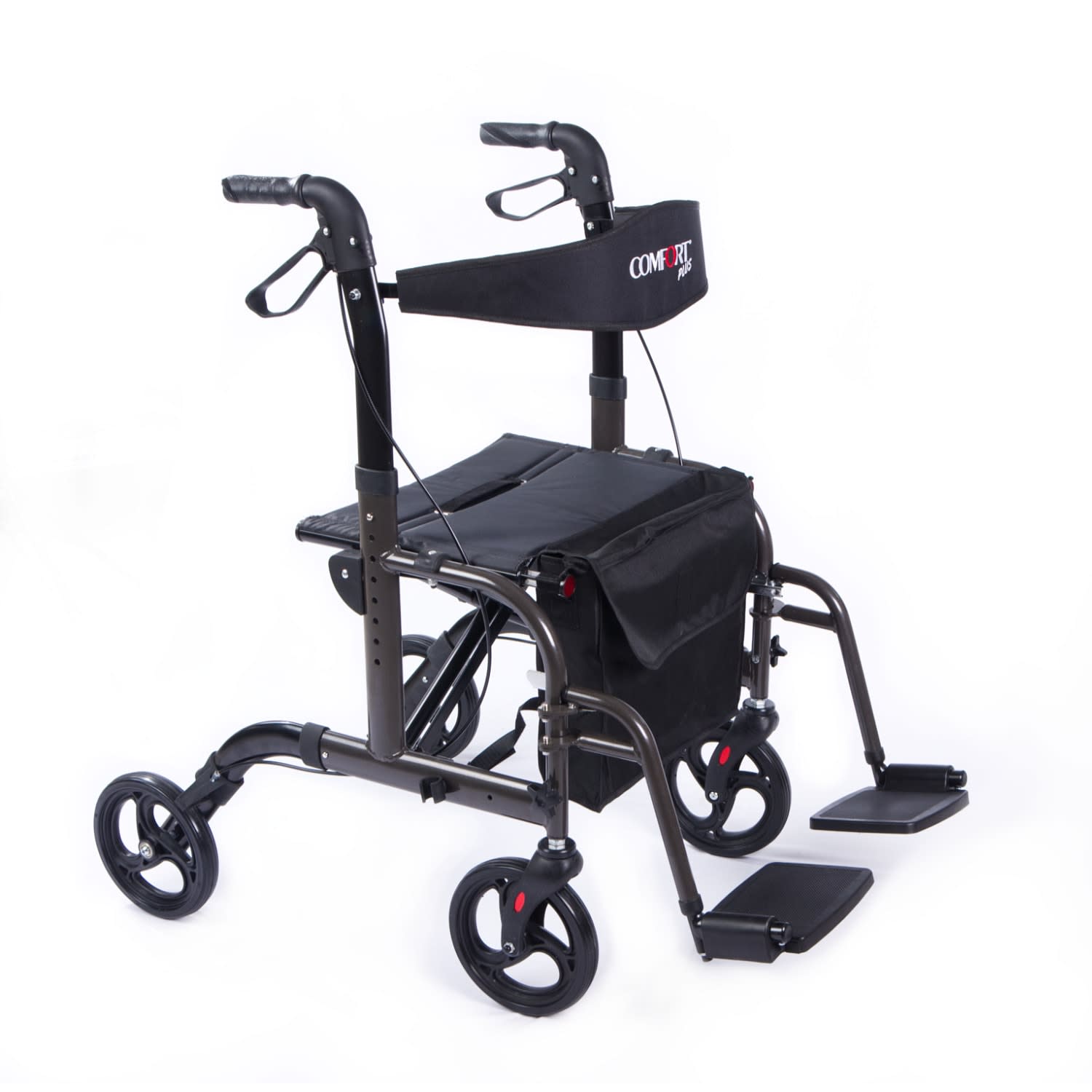 Comfort Plus DM-9124 Lüx Ayak Pedallı Alüminyum Rolatör (Hem Rolatör Hem Tekerlekli Sandalye) 2