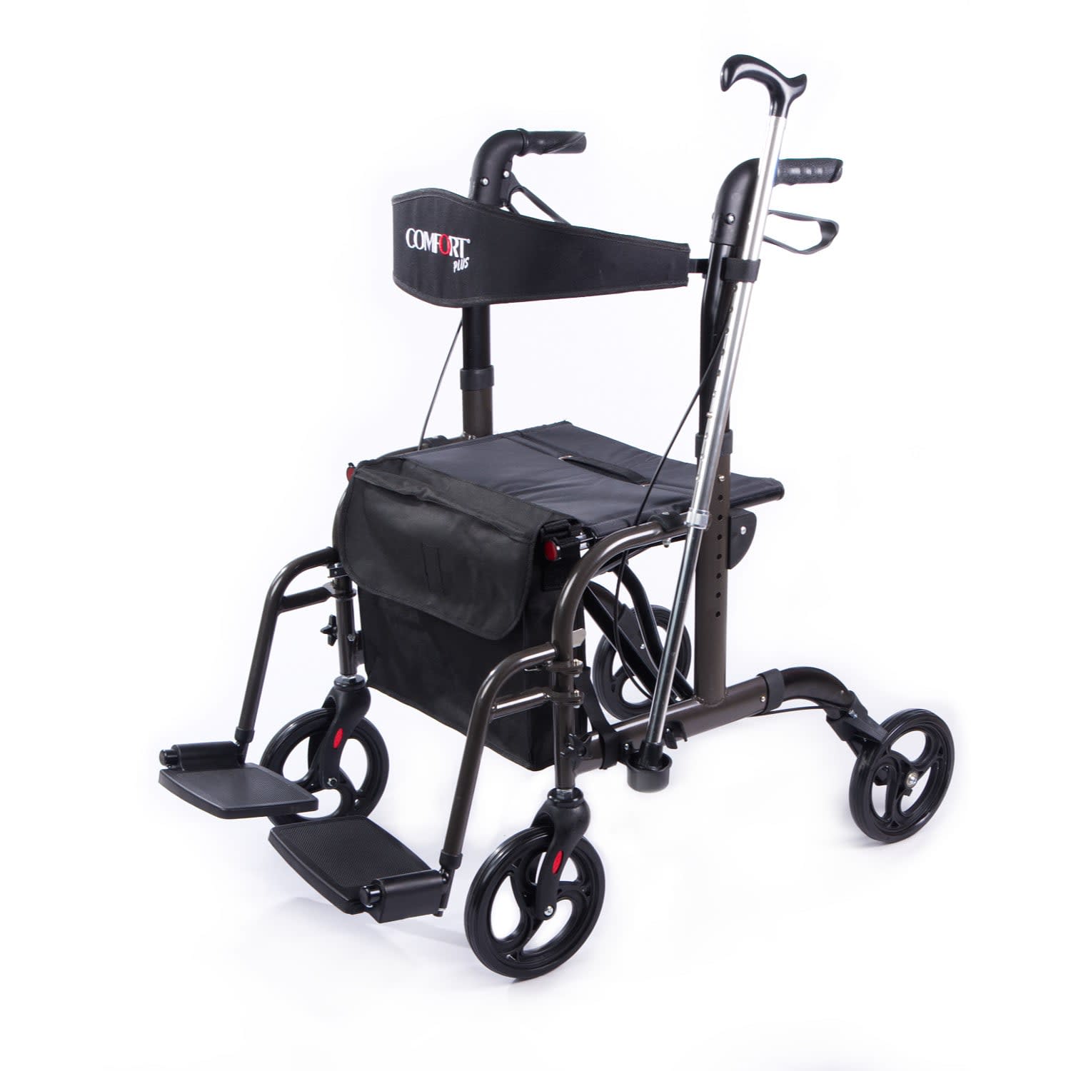 Comfort Plus DM-9124 Lüx Ayak Pedallı Alüminyum Rolatör (Hem Rolatör Hem Tekerlekli Sandalye) 3