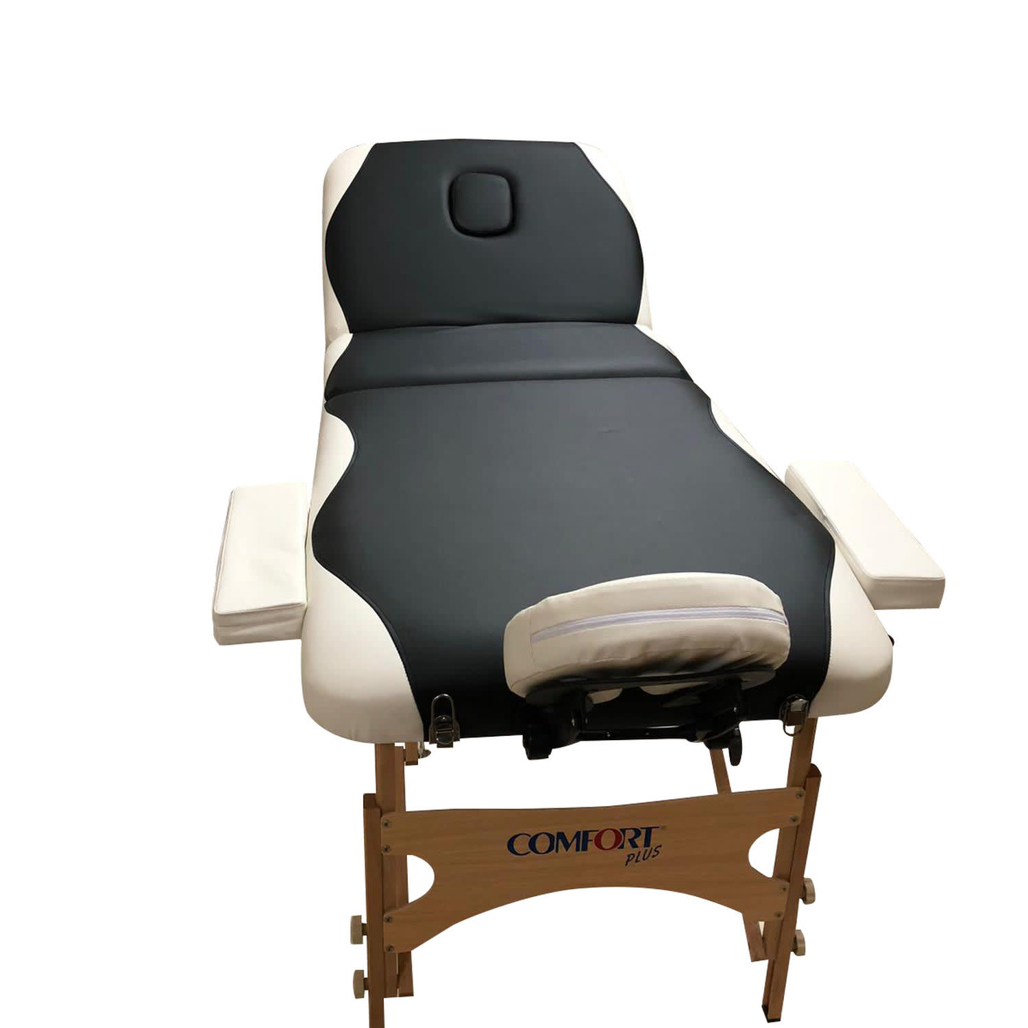 Comfort Plus Ahşap Masaj Masası İthal 305-Siyah Beyaz 2