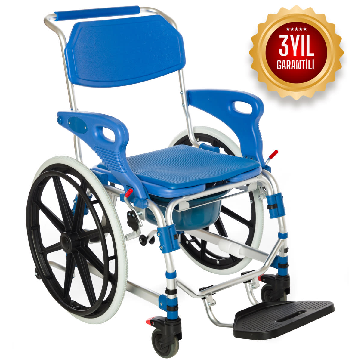 Römer R402 Mavi Tekerlekli Banyo Tuvalet Sandalyesi 10
