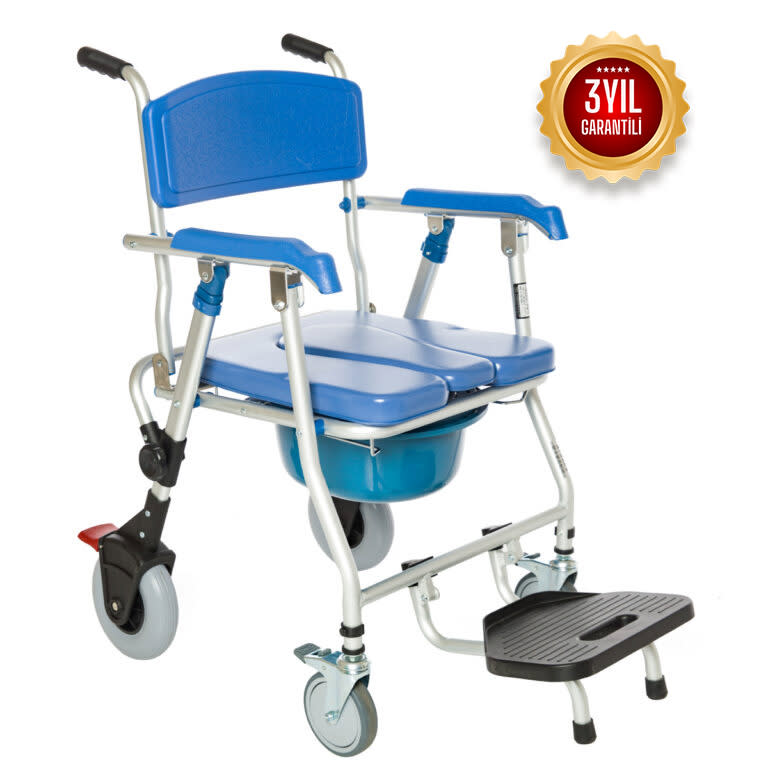 Römer R402 Mavi Tekerlekli Banyo Tuvalet Sandalyesi 11