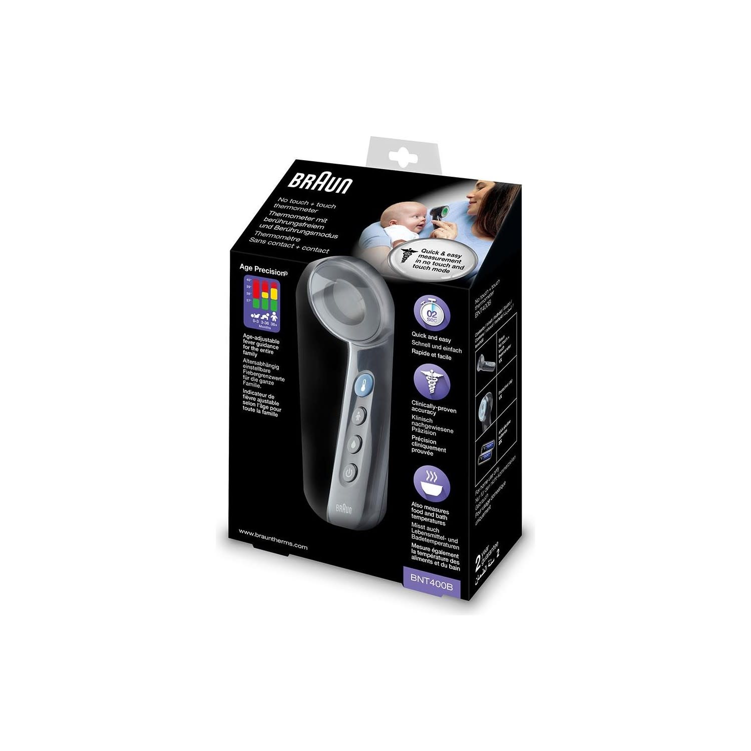 Braun BNT400 Temassız Alından Ateş Ölçer Siyah 8