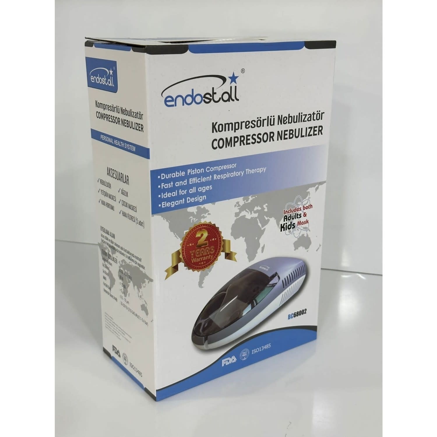 Endostall - Yeni - Nebülizatör Kompresörlü Kapaklı 2