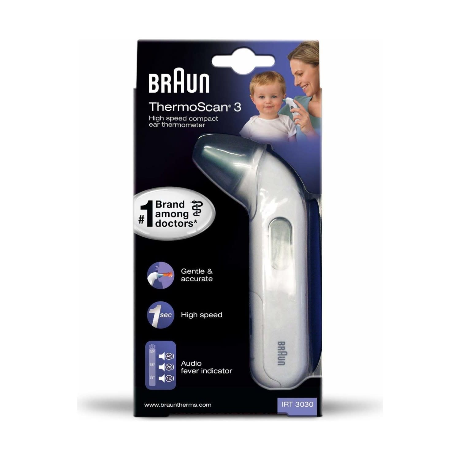 Medikaltec Braun Termometre Thermoscan Irt 3030 Ateş Ölçer Braun Kulaktan Ateş Ölçer