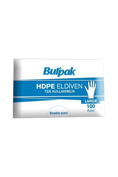 Burpak Şeffaf Eldiven HDPE 100 Adet