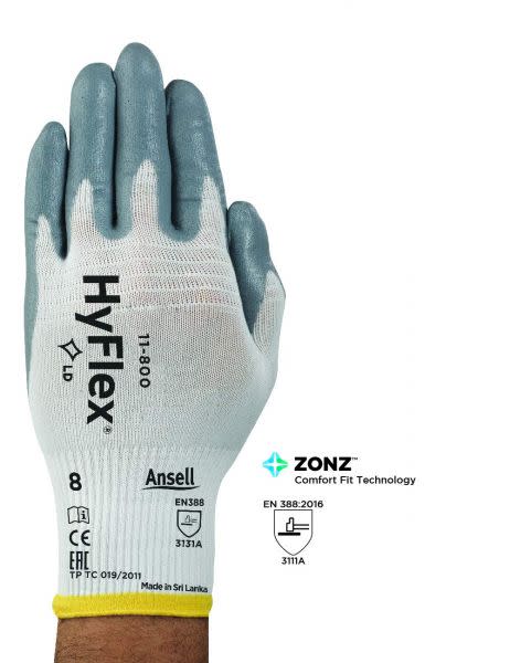 Ansell- HYFLEX® 11-800 Mekanik ve Çok Amaçlı Antistatik Montaj Eldiveni 1 Çift (9 Beden / L) 2