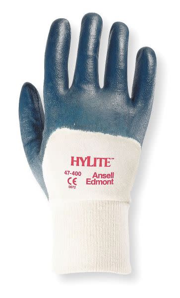Ansell- HYLITE® 47-400 Nitril Kaplı Atık Toplama ve Montaj Eldiveni 1 Çift (8 Beden / M)