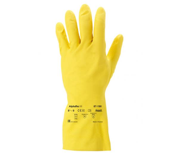 Ansell- ALPHATEC® 87-190 Kimyasal ve Sıvı Korumalı İş Eldiveni 1 Çift (9 Beden / L)