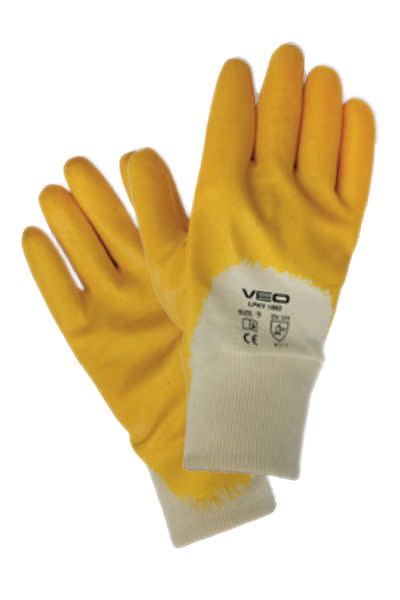 Veo 1002/9 Nitril Eldiven 1 ÇiftYarım Kaplı Sarı Çift (9 Beden / L)