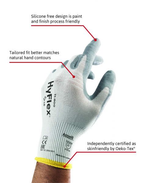 Ansell- HYFLEX® 11-800 Mekanik ve Çok Amaçlı Antistatik Montaj Eldiveni 1 Çift (10 Beden / XL) 5