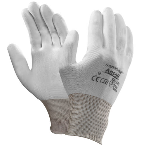 Ansell- HYFLEX® 48-100 Beyaz Tam Kaplı Sensilite Poliüretan Kaplı Hassas İş Eldiveni 1 Çift (7 Beden / S) 5