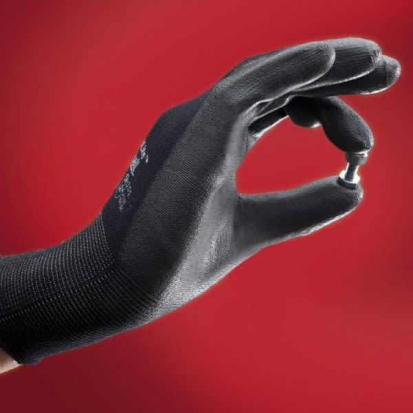 Ansell- HYFLEX® 48-101 Siyah-Gri Tam Kaplı Sensilite Poliüretan Kaplı Hassas İş Eldiveni 1 Çift (8 Beden / M) 4