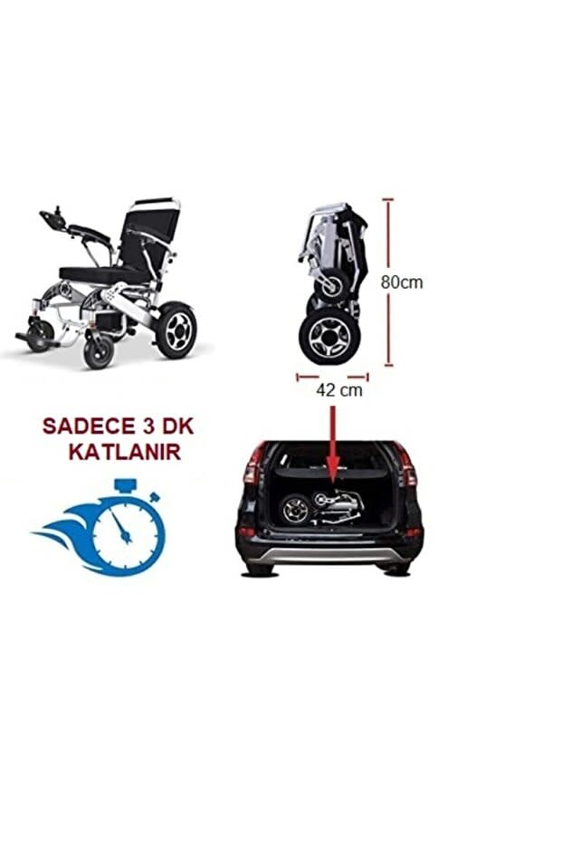 Pulsemed Akülü Katlanabilir Kumandalı Engelli Aracı ( Hg-w630 Auto) 3
