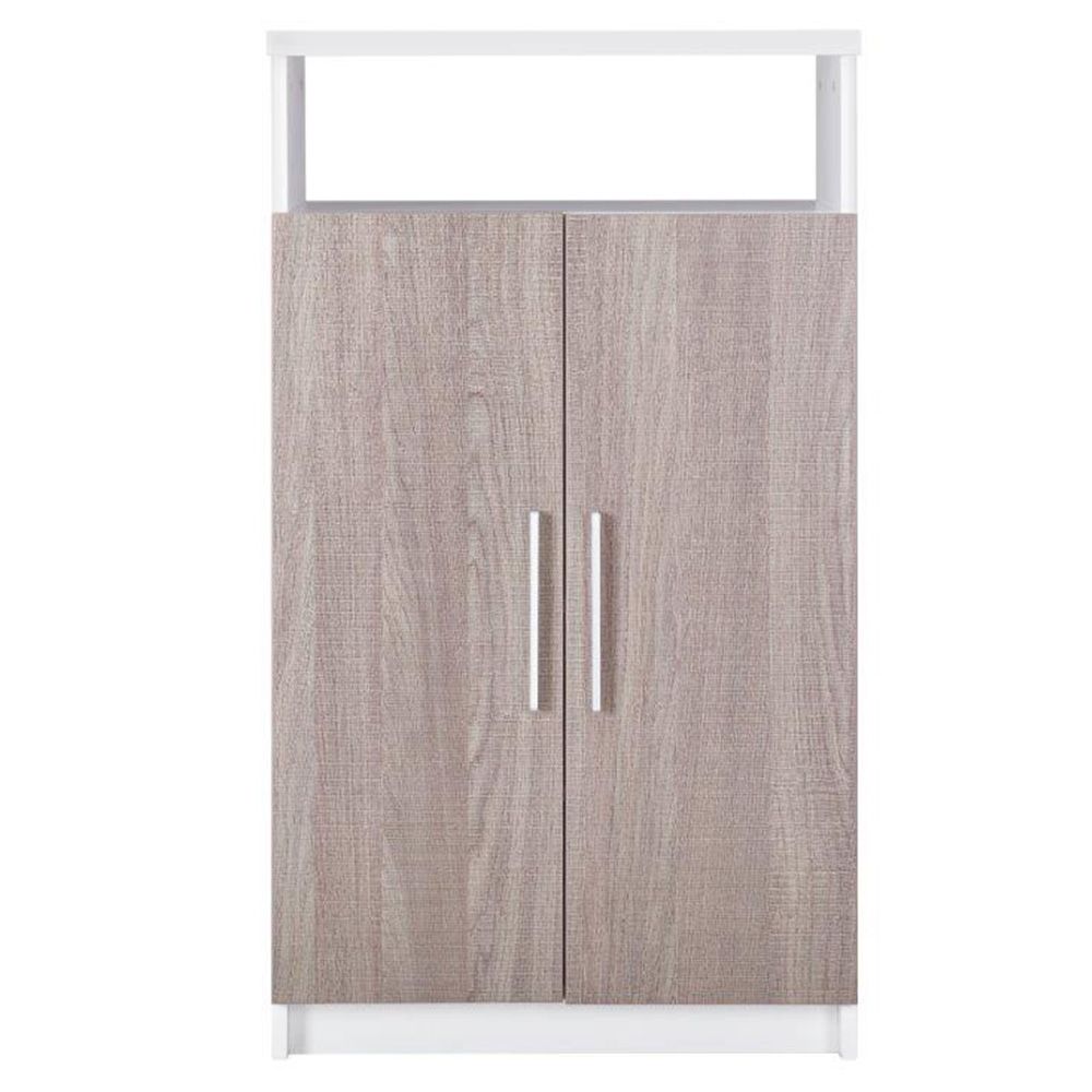 Thomas 2 Door Shoe Cabinet - Grey Oak / White