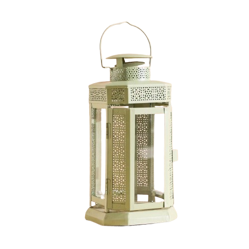 Sahara Decorative Filigree Lantern - Green