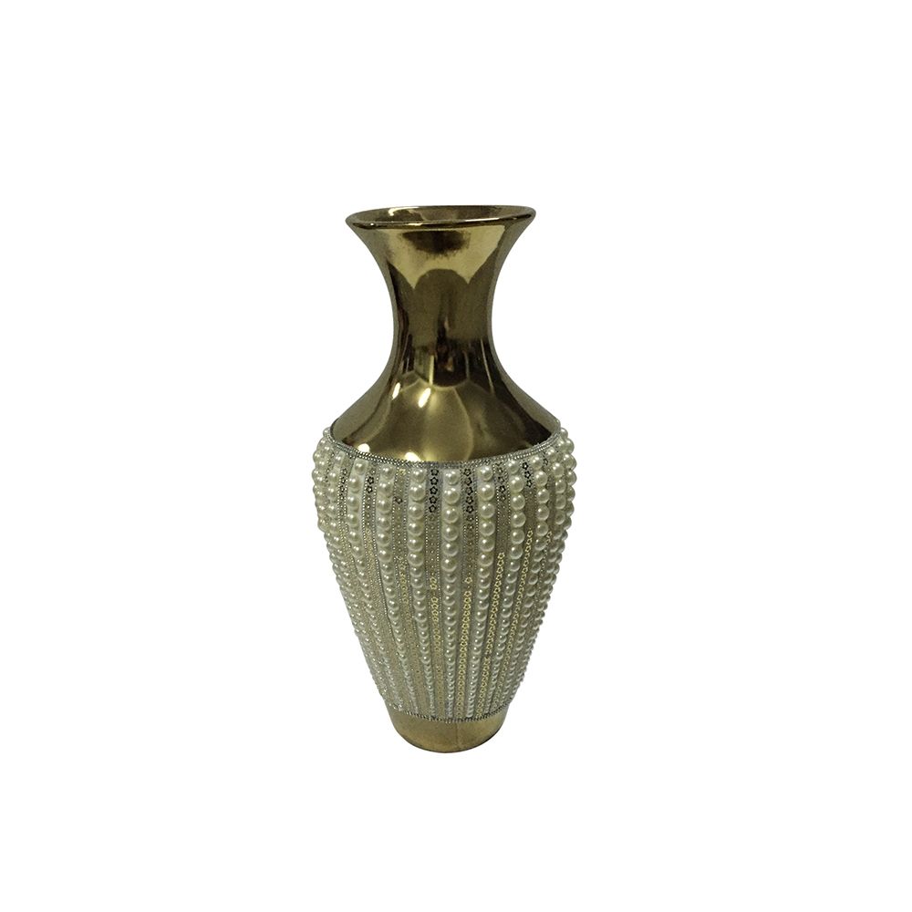 Juliet Vase Gold,White 19X19X43cm