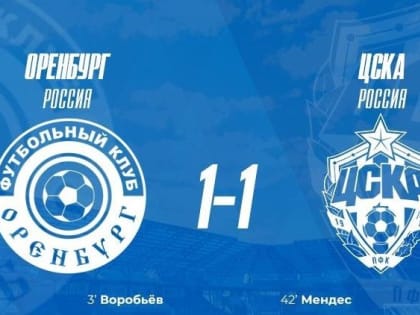 ФК «Оренбург» на сборах в Турции сыграл вничью с ЦСКА (Москва) – 1:1