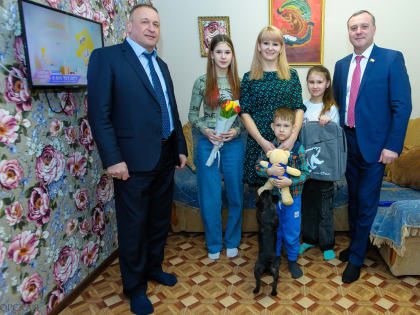 Голубое топливо поступило в дом многодетной семьи