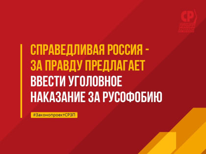 Предлагаем ввести уголовное наказание за русофобию!