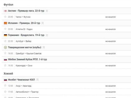 Не пропустите спортивные события на 3 февраля