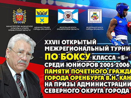 Турнир по боксу класса «Б» среди юниоров памяти В.Н. Канюкова