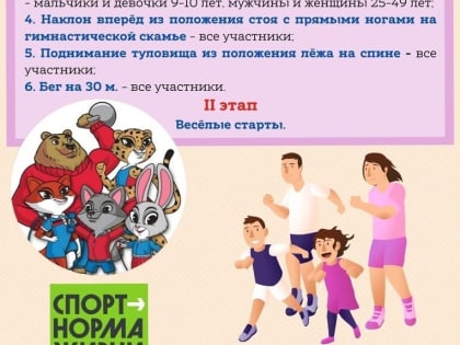 Состоится Фестиваль «Мама, папа и я - ГТО - семья!»(6+)