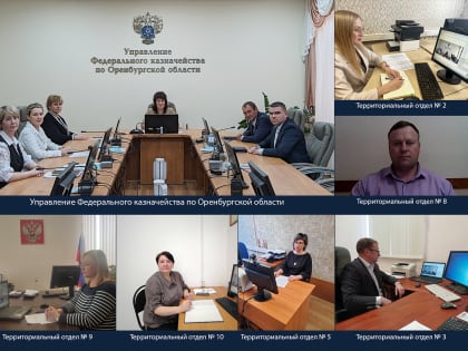 Совещание с территориальными отделами Управления Федерального казначейства по Оренбургской области