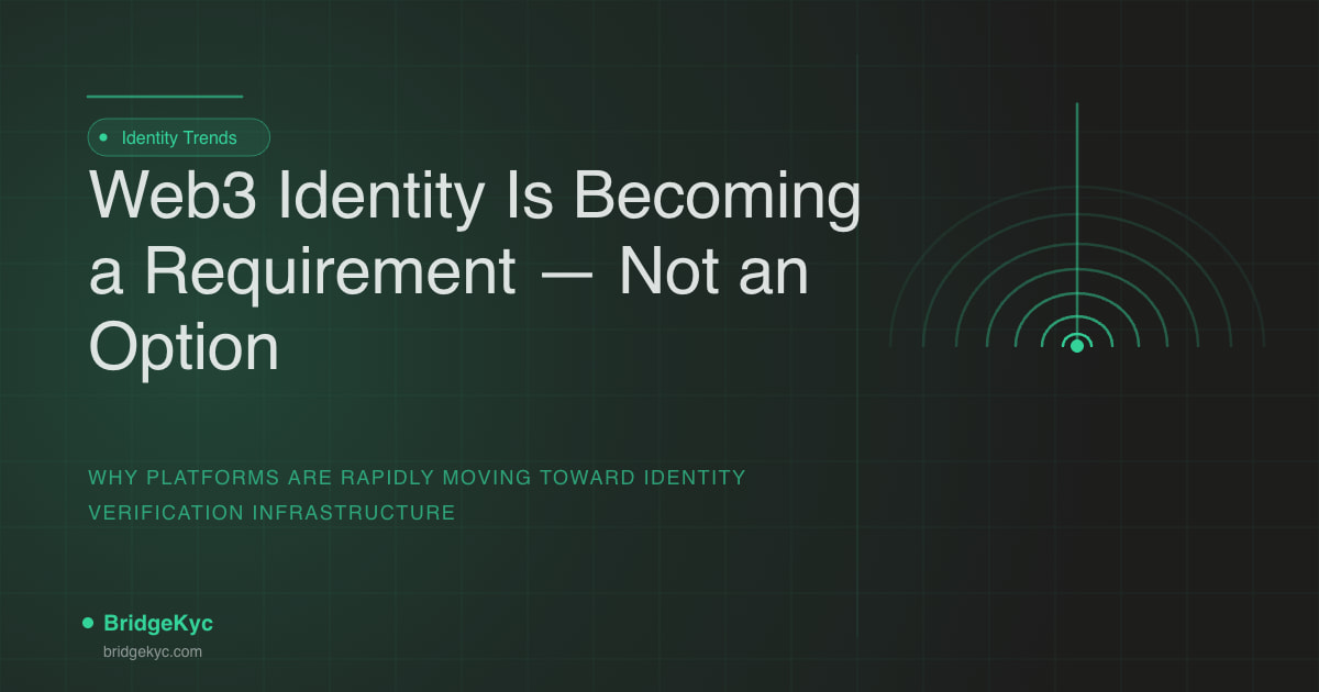 Web3 Identity Is Becoming a Requirement — Not an Option