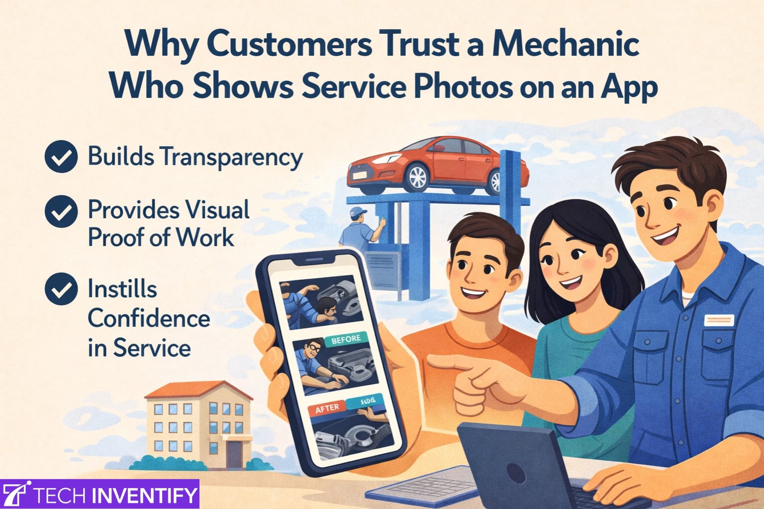 Why Customers Trust a Mechanic Who Shows Service Photos on an App
