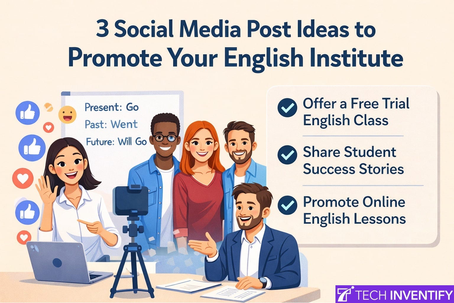 3 Social Media Post Ideas to Promote Your English Institute