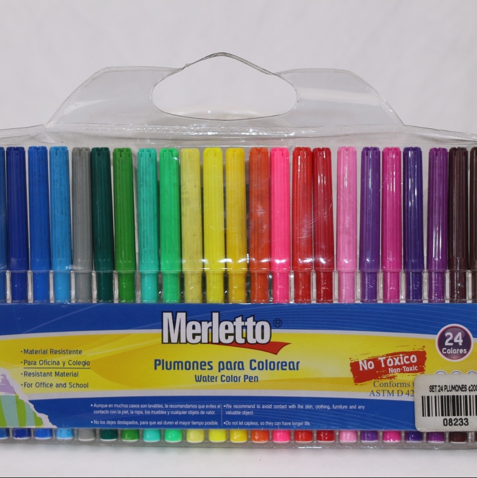 24 Plumones de Colores - Merletto 