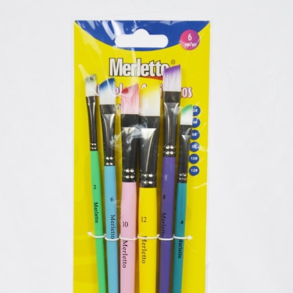 Pinceles Artisticos punta plana - Merletto 