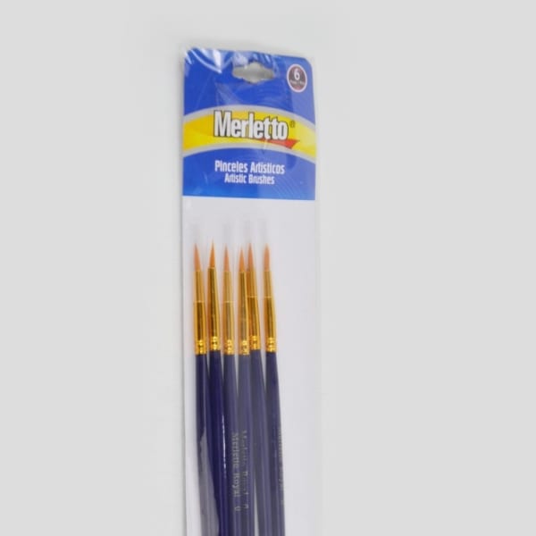 6 Pinceles Artisticos - Merletto 