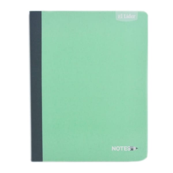 Cuaderno Verde Agua 100 Hojas Mediano