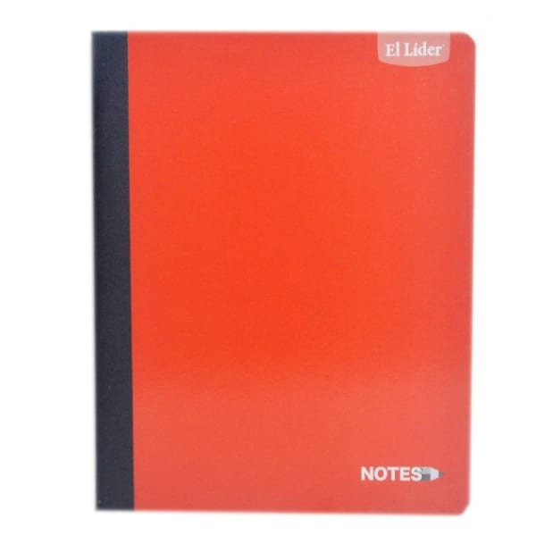 Cuaderno Rojo 100 Hojas Grande