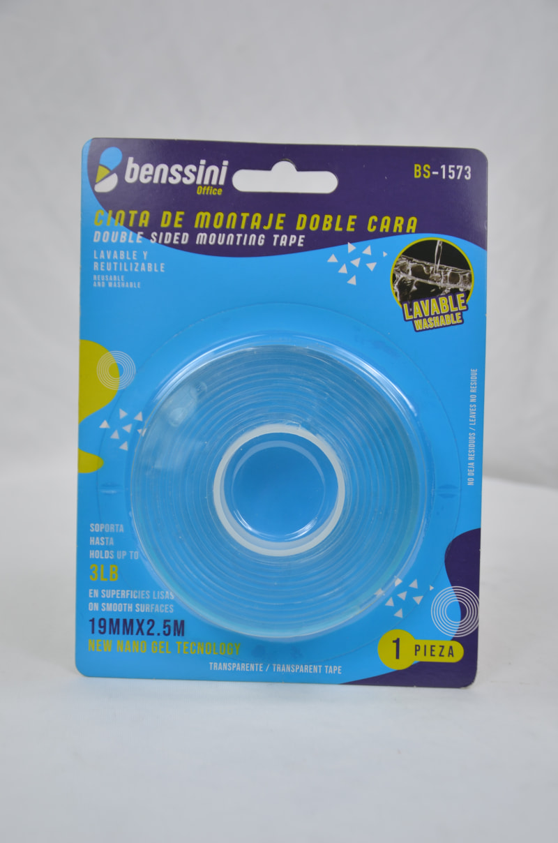 Cinta doble cara transparente - Benssini — imagen 1