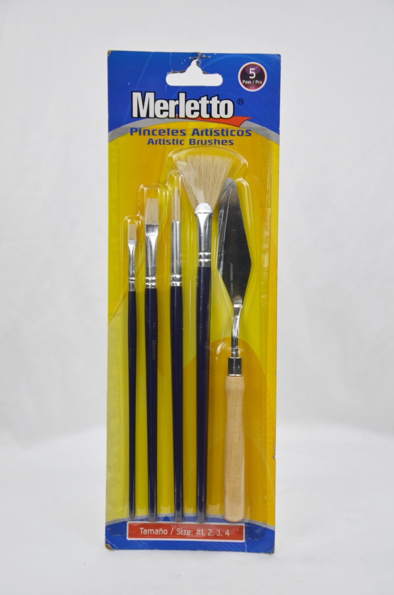 Pinceles Artisticos 4 pinceles- Merletto — imagen 1