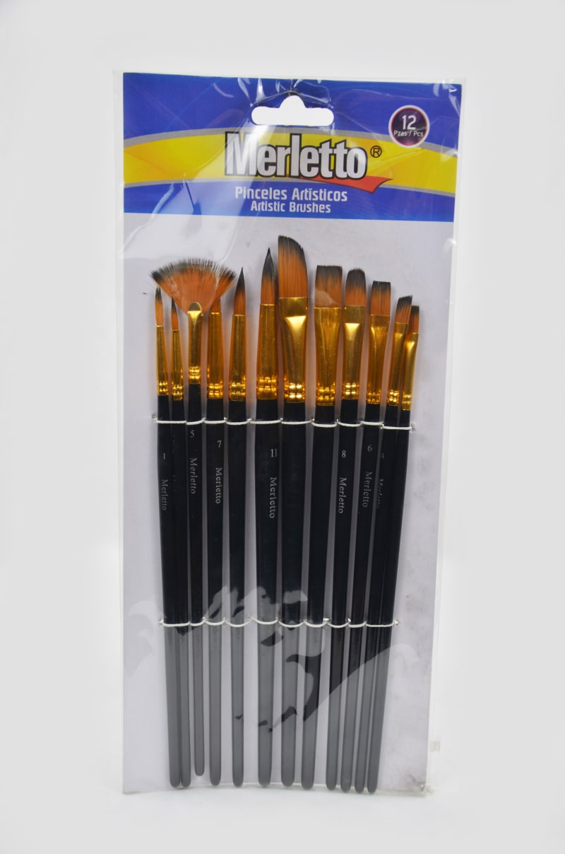 12 Pinceles Artisticos - Merletto — imagen 1