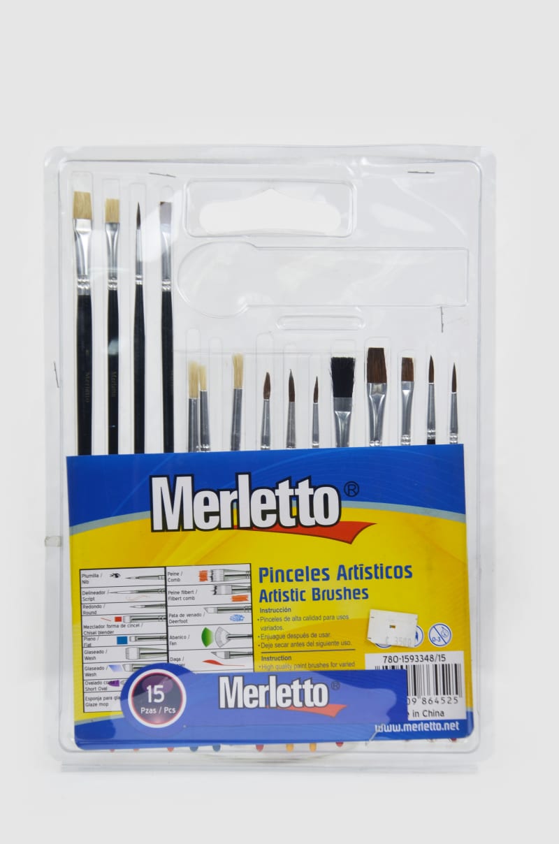 15 Pinceles Artisticos - Merletto — imagen 1