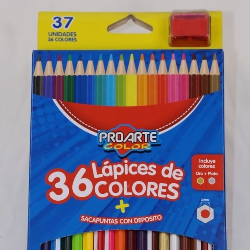36 Lapices de colores - Pro arte — imagen 1