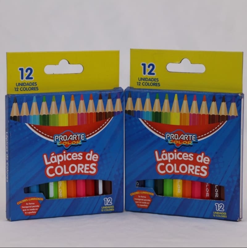 12 Lapices de colores Pequeños - Pro arte  — imagen 1